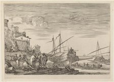 View of Several Houses Facing the Port, probably c. 1654/1655. Creator: Stefano della Bella.