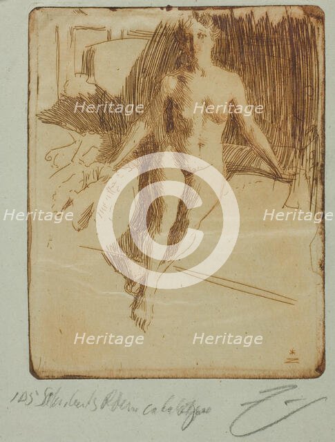 Study from Model, 1898. Creator: Anders Leonard Zorn.