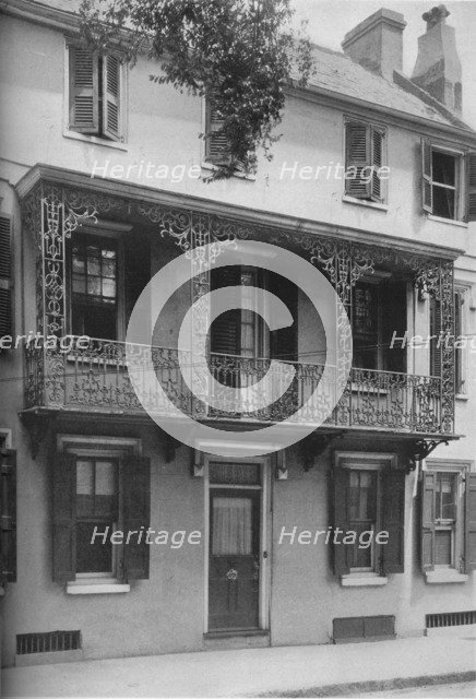 A second storey veranda: wrought iron, Rococo design, 1926. Artist: Unknown.