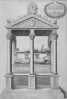 Monument of Sir Nicholas Bacon in old St Paul's Cathedral, City of London, 1656. Artist: Wenceslaus Hollar