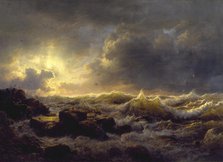 Clearing Up--Coast of Sicily, 1847. Creator: Andreas Achenbach.
