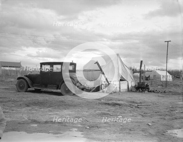 Home in "Little Oklahoma", California, 1936. Creator: Dorothea Lange.