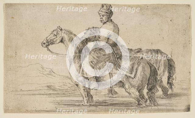 Polish Groom Bathing Horses, ca. 1662. Creator: Stefano della Bella.