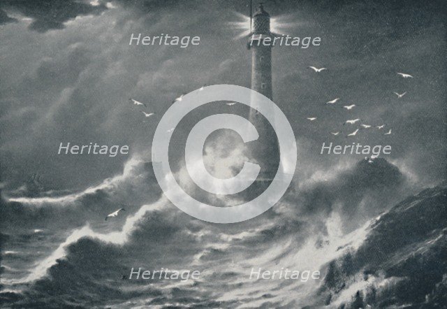 'Eddystone Lighthouse', 1910. Artist: Valentine & Sons Ltd.