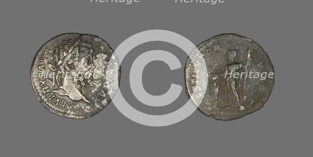 Denarius (Coin) Portraying Emperor Septimius Severus, 200-201. Creator: Unknown.