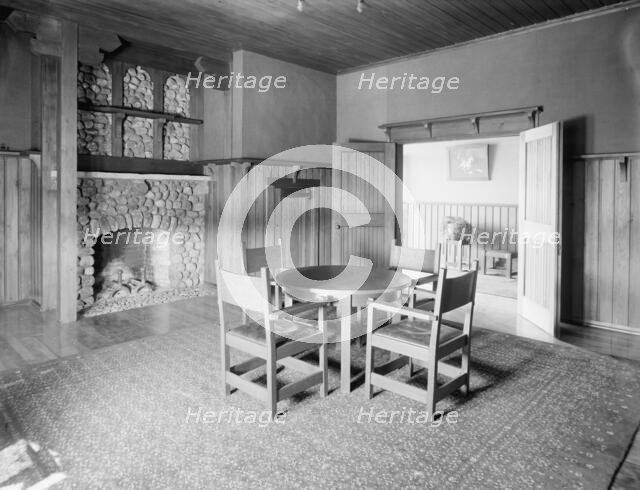 Smoking room, Paul Smith's casino, Adirondack Mountains, between 1900 and 1905. Creator: Unknown.