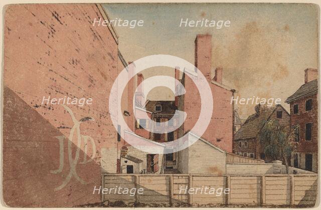 A View from an East Window in the Old Sugar House, No.3 Norris' Alley, Philadelphia, 1811. Creator: Unknown.