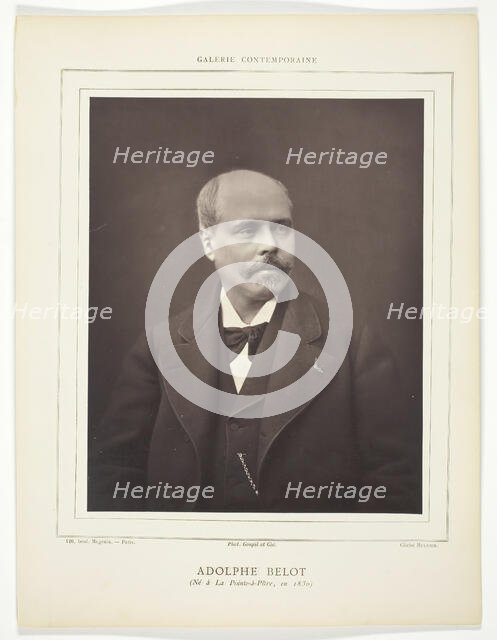 Adolphe Belot [French playwright and novelist], c. 1876. Creator: Ferdinand J. Mulnier.