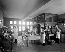The kitchen at the Tower Bridge Hotel, Southwark, London, 1897. Artist: Bedford Lemere and Company