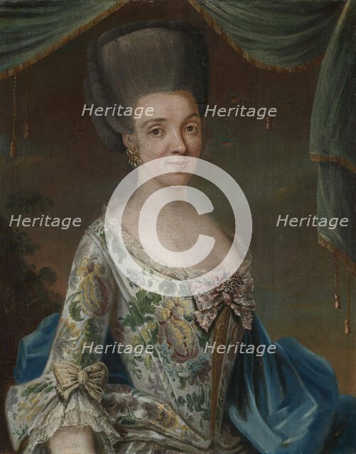 Portrait of Elisabeth Geelmuyden Gyldenkrantz, 1753. Creator: Mathias Blumenthal.