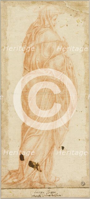 Virgin Mary Standing in Profile, n.d. Creator: Unknown.