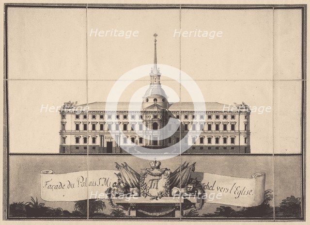 Saint Michael's Castle in Saint Petersburg, 1797. Artist: Brenna, Vincenzo (1745-1820)