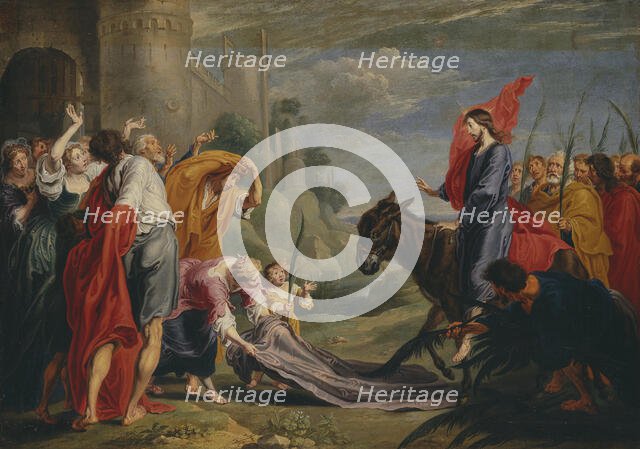 The Entry into Jerusalem, mid-late 17th century. Creator: Willem van Herp.