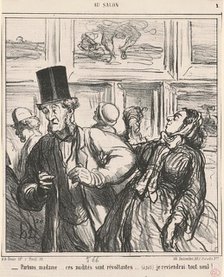 Parlons, Madame...ces nudités sont révoltantes..., 19th century. Creator: Honore Daumier.