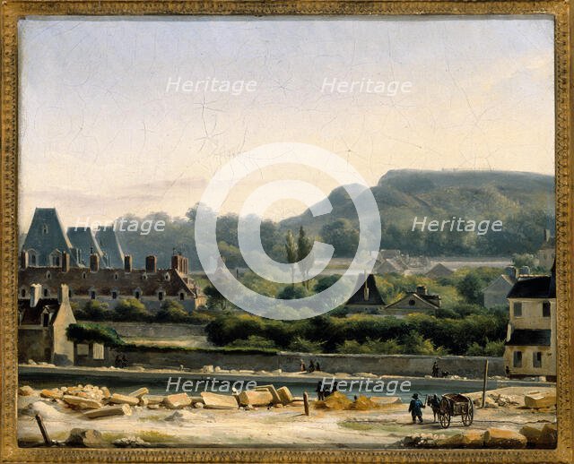 View of Saint-Louis Hospital and Buttes-Chaumont, c1830. Creator: Unknown.