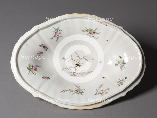 Tureen (cover), c. 1751- 1752. Creator: Vincennes Factory (French); Louis-Denis Armand (French), probably painted by.