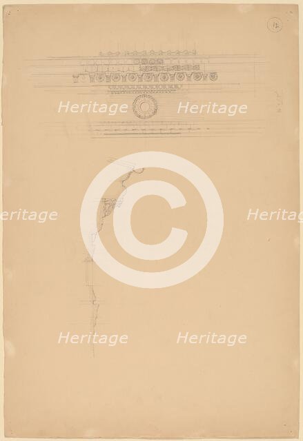 Study of Moldings, c. 1896. Creator: John Russell Pope.