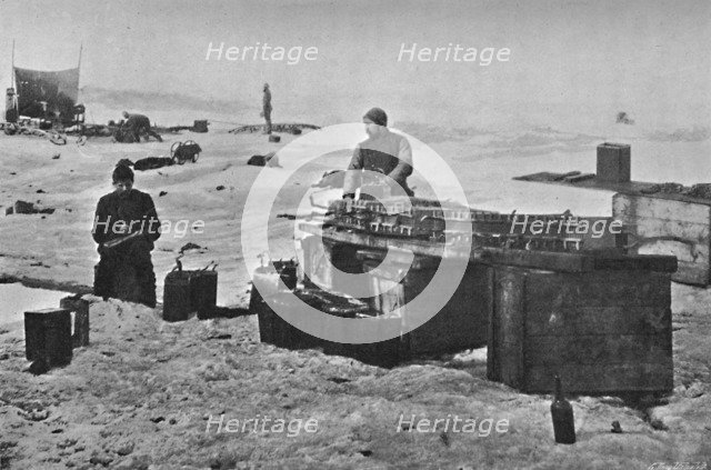 'Cleaning the Accumulators Before Stowing Away. July, 1895', (1897). Artist: Unknown.