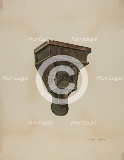 Conductor Head, c. 1937. Creator: Stanley Mazur.