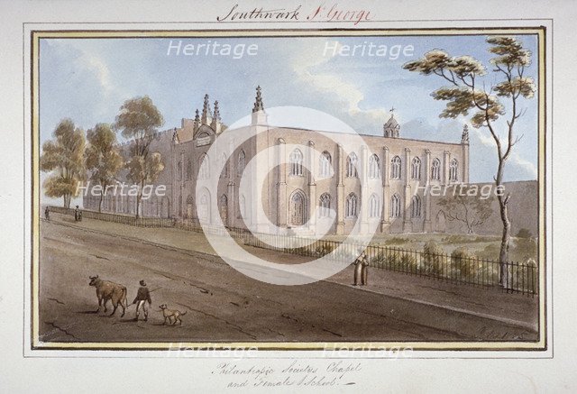 The Philanthropic Society Institution, Southwark, London, 1825. Artist: G Yates