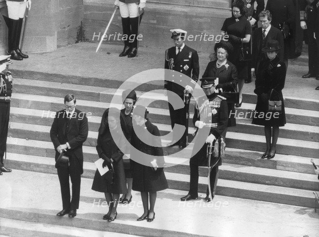 Funeral of the Duke of Gloucester, St George's Chapel, Windsor, 14th June 1974. Creator: Unknown.