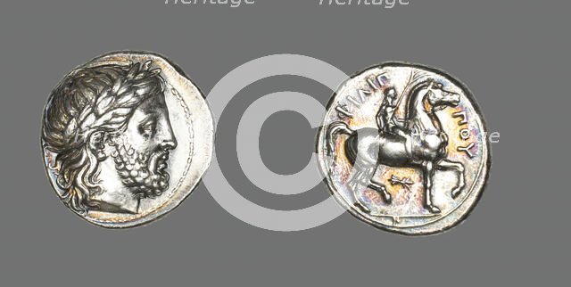 Tetradrachm (Coin) Depicting the God Zeus, Reign of Phillip II (359-336 BCE). Creator: Unknown.