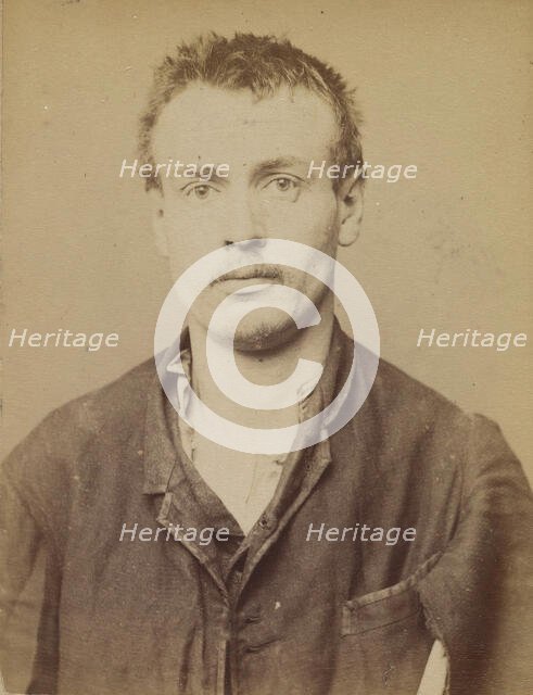 Benoit. Antoine. 29 ans, né à Paris Xle. Journalier. Anarchiste, vagabondage. 4/3/94., 1894. Creator: Alphonse Bertillon.