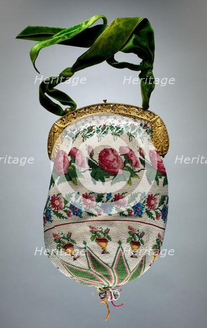 Beaded Bag, 19th century. Creator: Unknown.