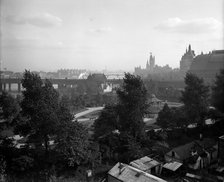 A panorama looking south-west over Victoria Embankment, London, 1901. Artist: Bedford Lemere and Company