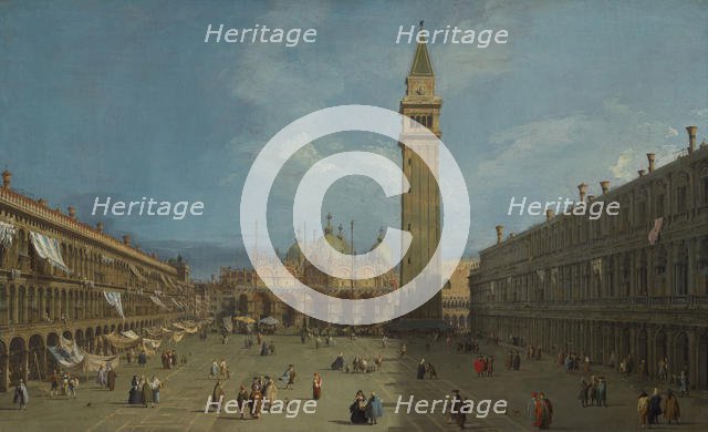 Piazza San Marco, late 1720s. Creator: Canaletto.