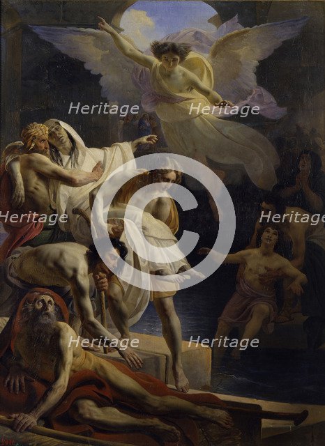 The healing at the Pool of Siloam, 1845. Artist: Kapkov, Yakov Fyodorovich (1816-1854)