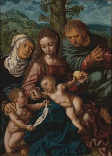 The Holy Family with John the Baptist and Saint Elizabeth, c1540. Creator: Hemessen, Jan Sanders, van (c. 1500-c. 1566).