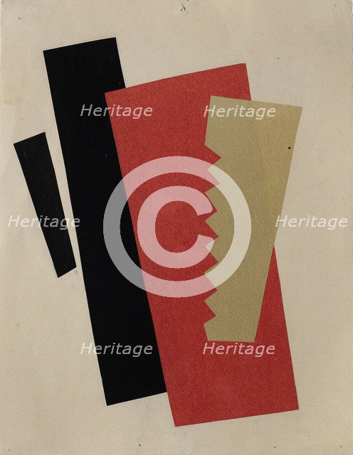 Composition (Red-Black-Gold). Artist: Popova, Lyubov Sergeyevna (1889-1924)
