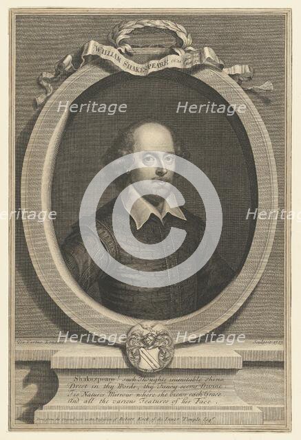 William Shakespeare, 1719. Creator: George Vertue.