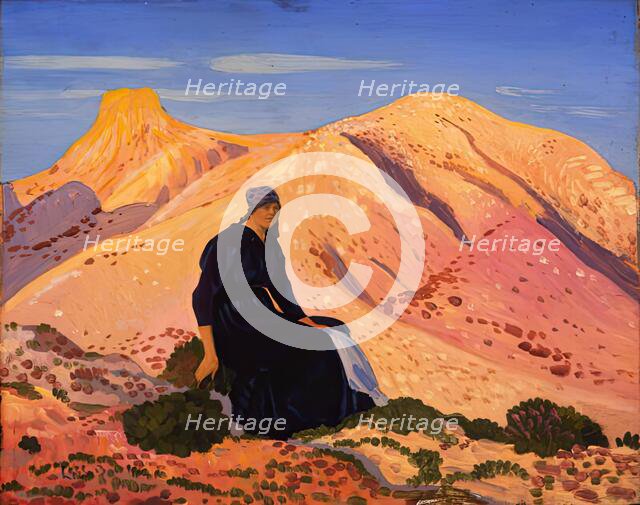 Lyndra in the Pyrenees, 1913. Creator: Derwent Lees.