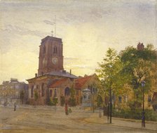 View of All Saints Church, Chelsea, London, 1880. Artist: John Crowther
