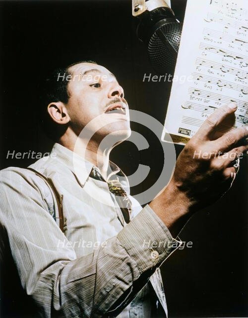 Portrait of Cab Calloway, Columbia studio, New York, N.Y., ca. Mar. 1947. Creator: William Paul Gottlieb.
