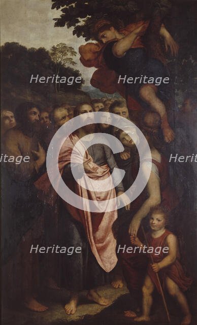 The Calling of Zacchaeus who is Sitting in a Fig Tree. Creator: Otto Van Veen.