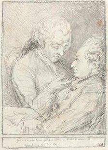 Portrait of the Artist with His Younger Brother, Augustin Saint-Aubin, 1771. Creator: Gabriel de Saint-Aubin.