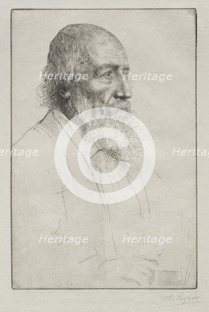 Alfred Lord Tennyson. Creator: Alphonse Legros (French, 1837-1911).