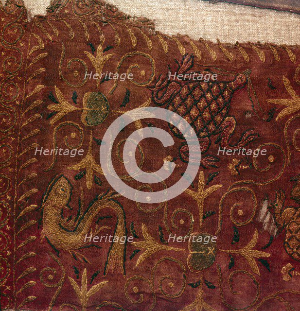 Wall- hanging embroidered with Tortoise and Fish from Noin Ula, c1st century BC. Artist: Unknown.