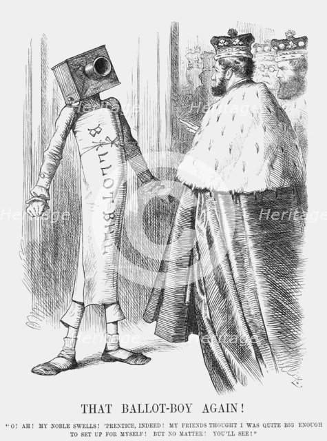 'That Ballot-Boy Again!', 1872. Artist: Joseph Swain
