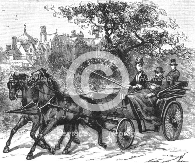 'The Prince and Princess of Wales Driving Out after the Recovery of the Prince from...', 1891. Creator: George Housman Thomas.