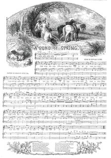 A Song of Spring, 1850. Creator: Edmund Evans.