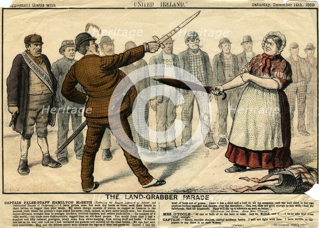 'The Land-Grabber Parade', 1889. Artist: Unknown