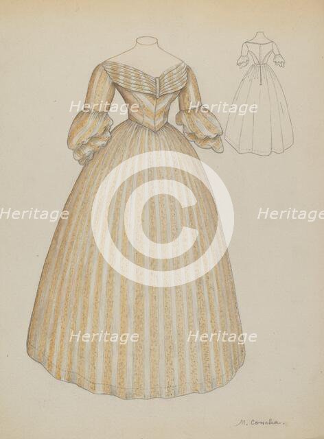 Wedding Dress, c. 1936. Creator: Margaret Concha.