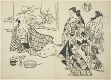 The Kiritsubo Chapter from "The Tale of Genji" (Genji Kiritsubo), from a series of Genji..., c. 1710 Creator: Okumura Masanobu.