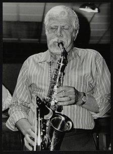 American saxophonist Lanny Morgan playing at The Fairway, Welwyn Garden City, Hertfordshire, 1992. Artist: Denis Williams