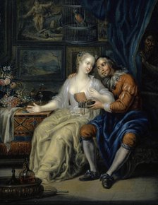 Couple with Matchmaker, c. 1750. Creator: Platzer, Johann Georg (1704-1761).