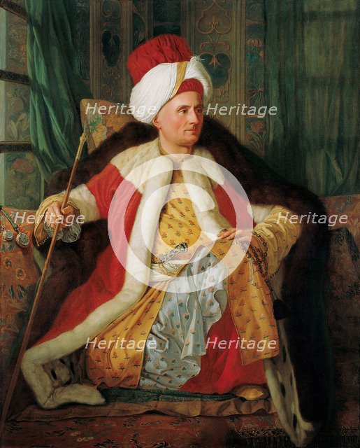 Portrait of Charles Gravier Count of Vergennes and French Ambassador, in Turkish Attire, Second Half of the 18th cen.. Artist: Favray, Antoine de (1706-1791)